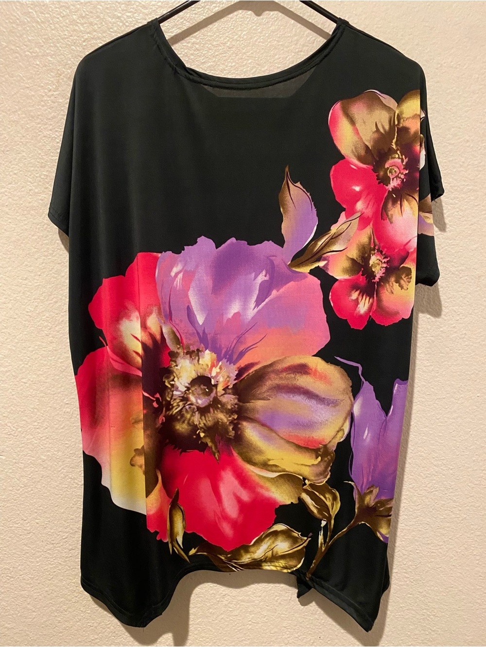 Black Floral Blouse - Picture 3 of 3